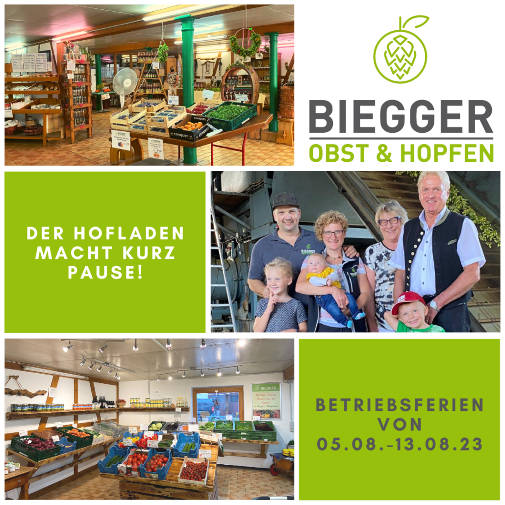 Betriebsferien Hofladen